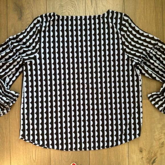 ANN TAYLOR WOMENS LONG SLEEVE DECORATIVE BLOUSE TOP - Picture 2 of 2